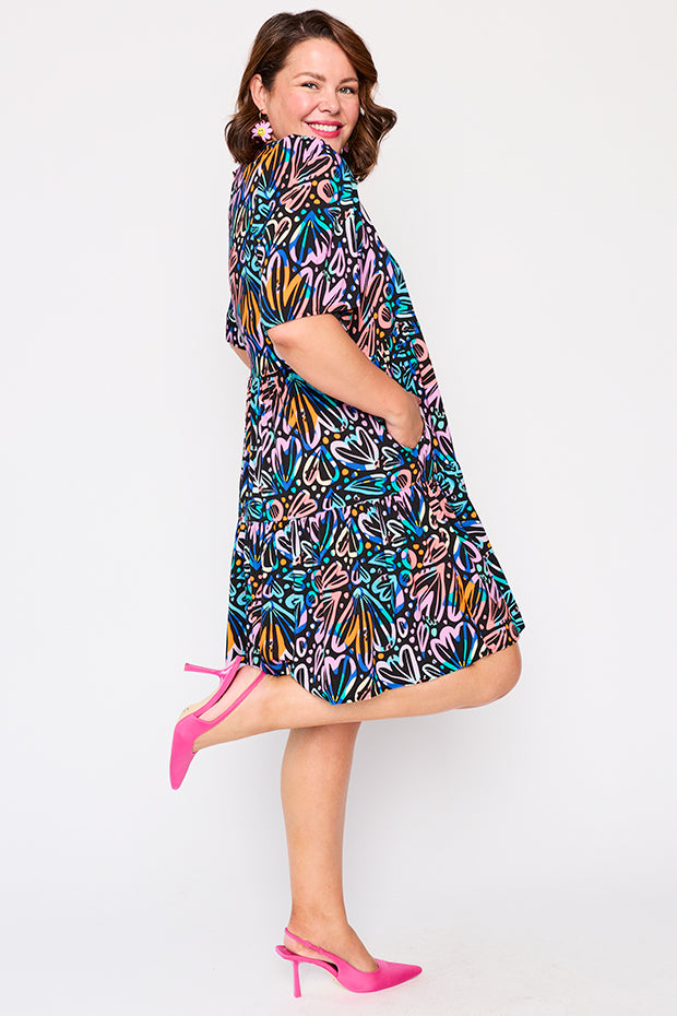 Izzie Firework Flowers Dress – Firework Flowers mini dress