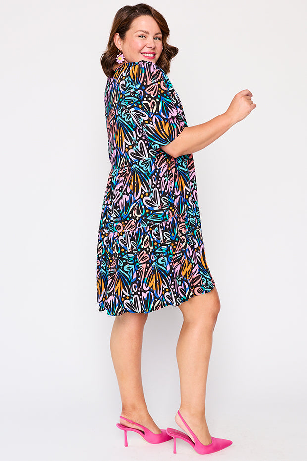 Izzie Firework Flowers Dress – Firework Flowers mini dress