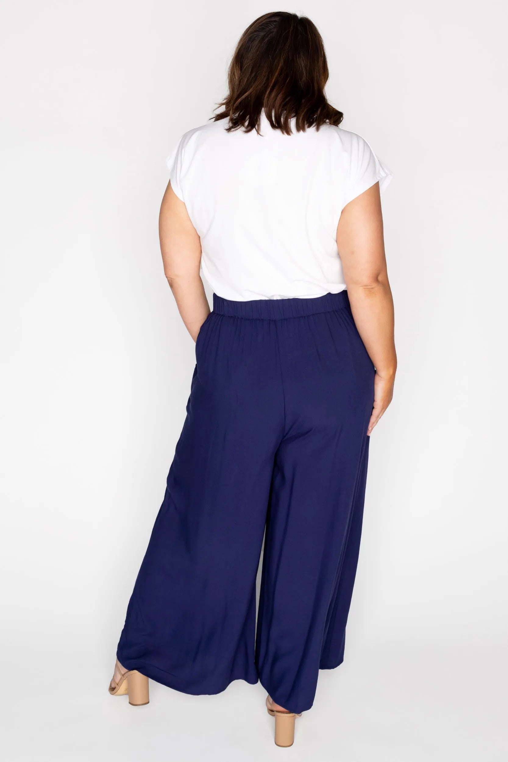 Xane Navy Pant – Navy wide leg pants