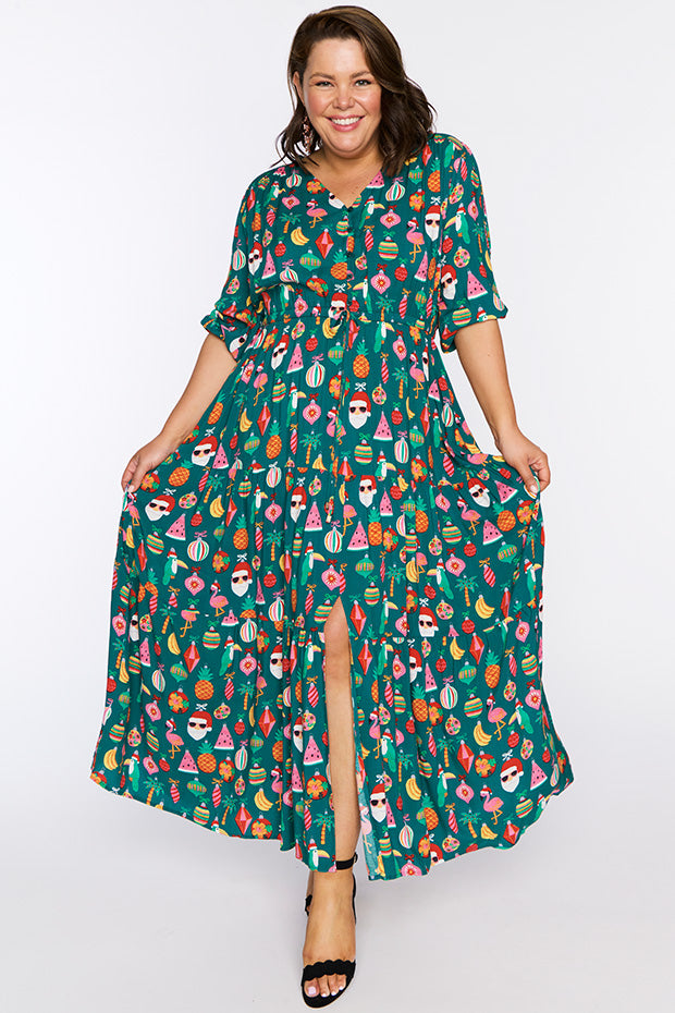 Adeline Christmas Vacation Dress – Christmas Vacation maxi dress