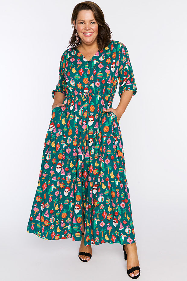 Adeline Christmas Vacation Dress – Christmas Vacation maxi dress