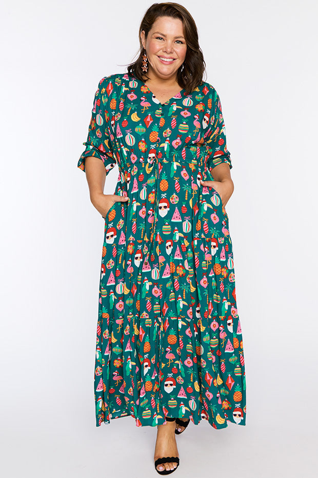 Adeline Christmas Vacation Dress – Christmas Vacation maxi dress