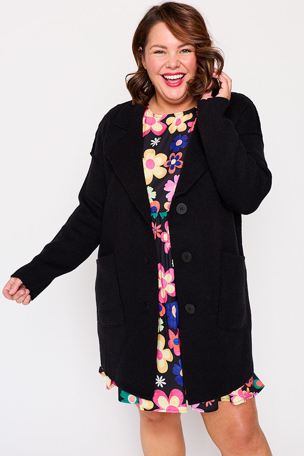 Carolina Black Knit – Black cardigan