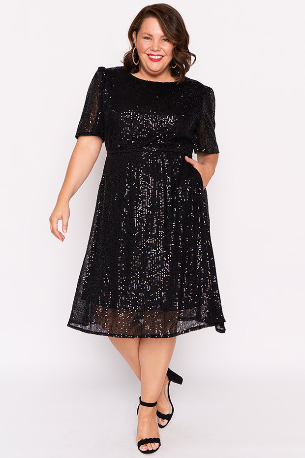 Tinsley Black Sequins Dress – Black Sequins sequin dress