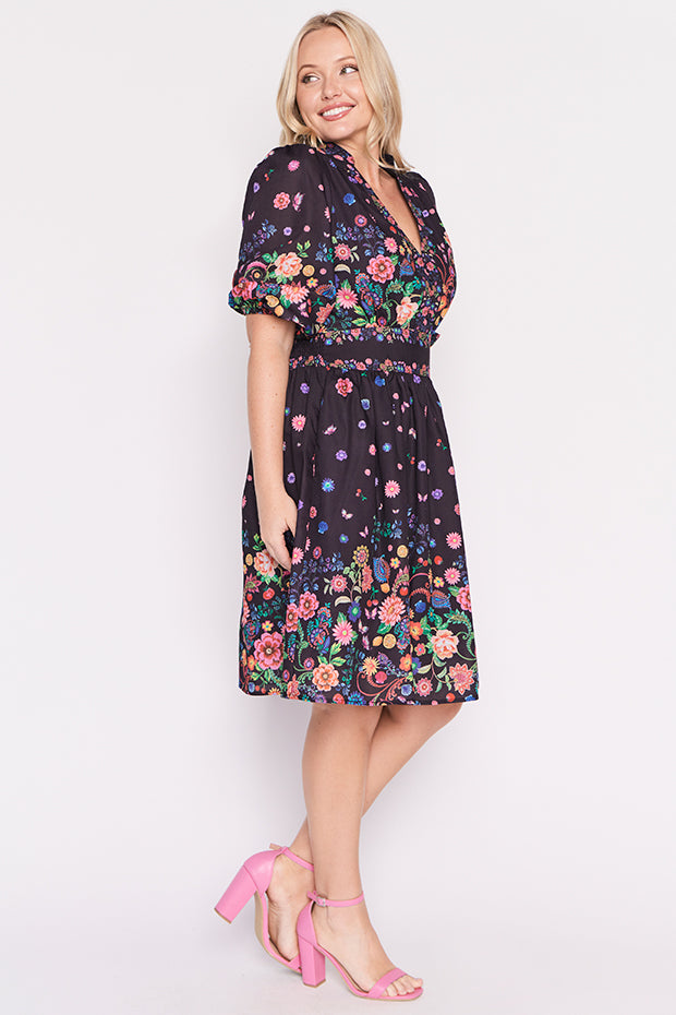 Abbie Black Magic Garden Dress – Black Magic Garden knee length dress