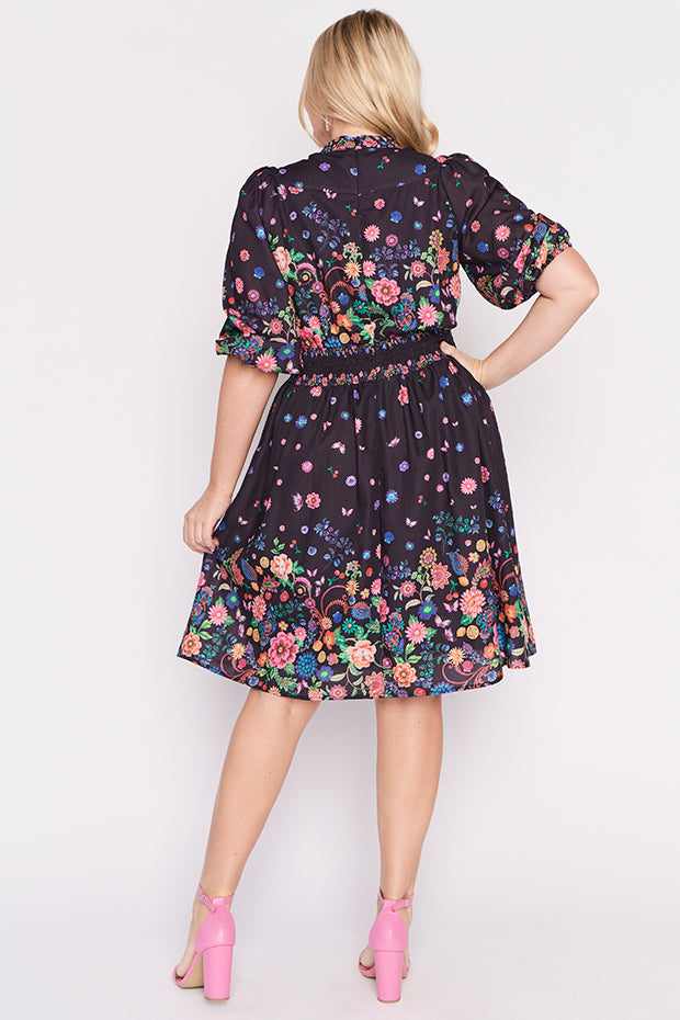 Abbie Black Magic Garden Dress – Black Magic Garden knee length dress