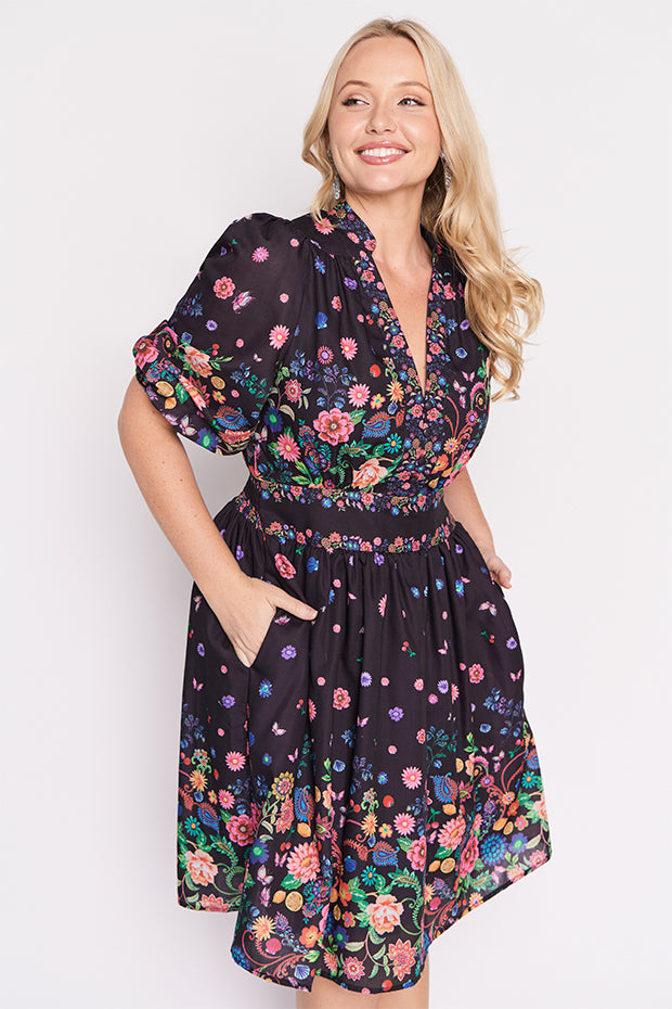 Abbie Black Magic Garden Dress – Black Magic Garden knee length dress