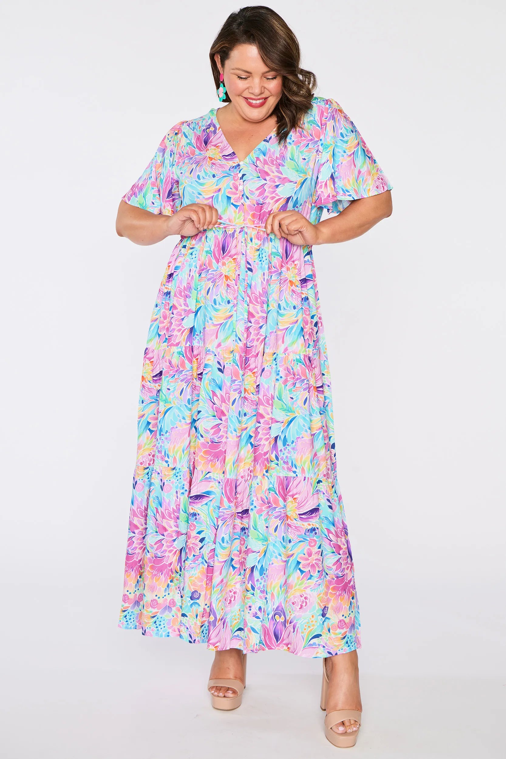 Alexia Rainbow Bloom Dress – Rainbow Bloom maxi dress