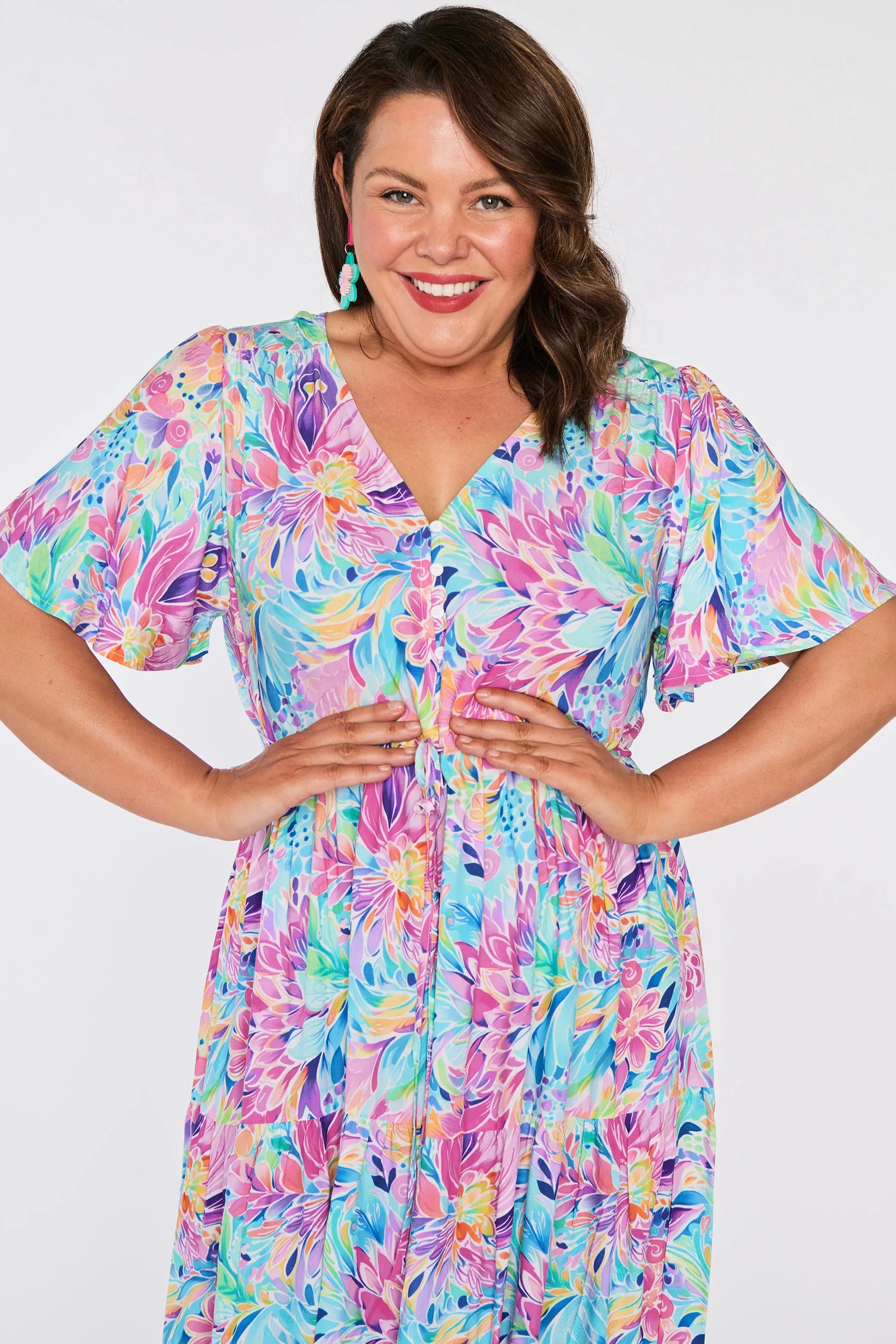 Alexia Rainbow Bloom Dress – Rainbow Bloom maxi dress