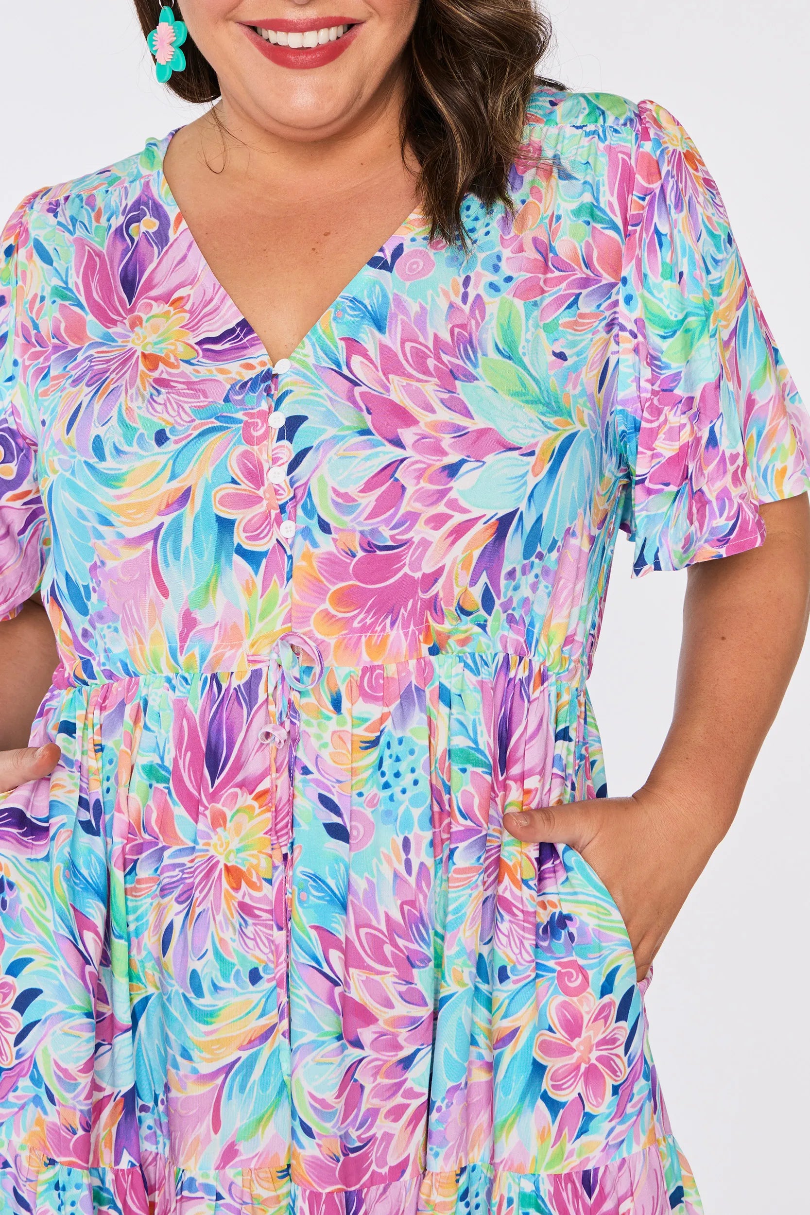 Alexia Rainbow Bloom Dress – Rainbow Bloom maxi dress