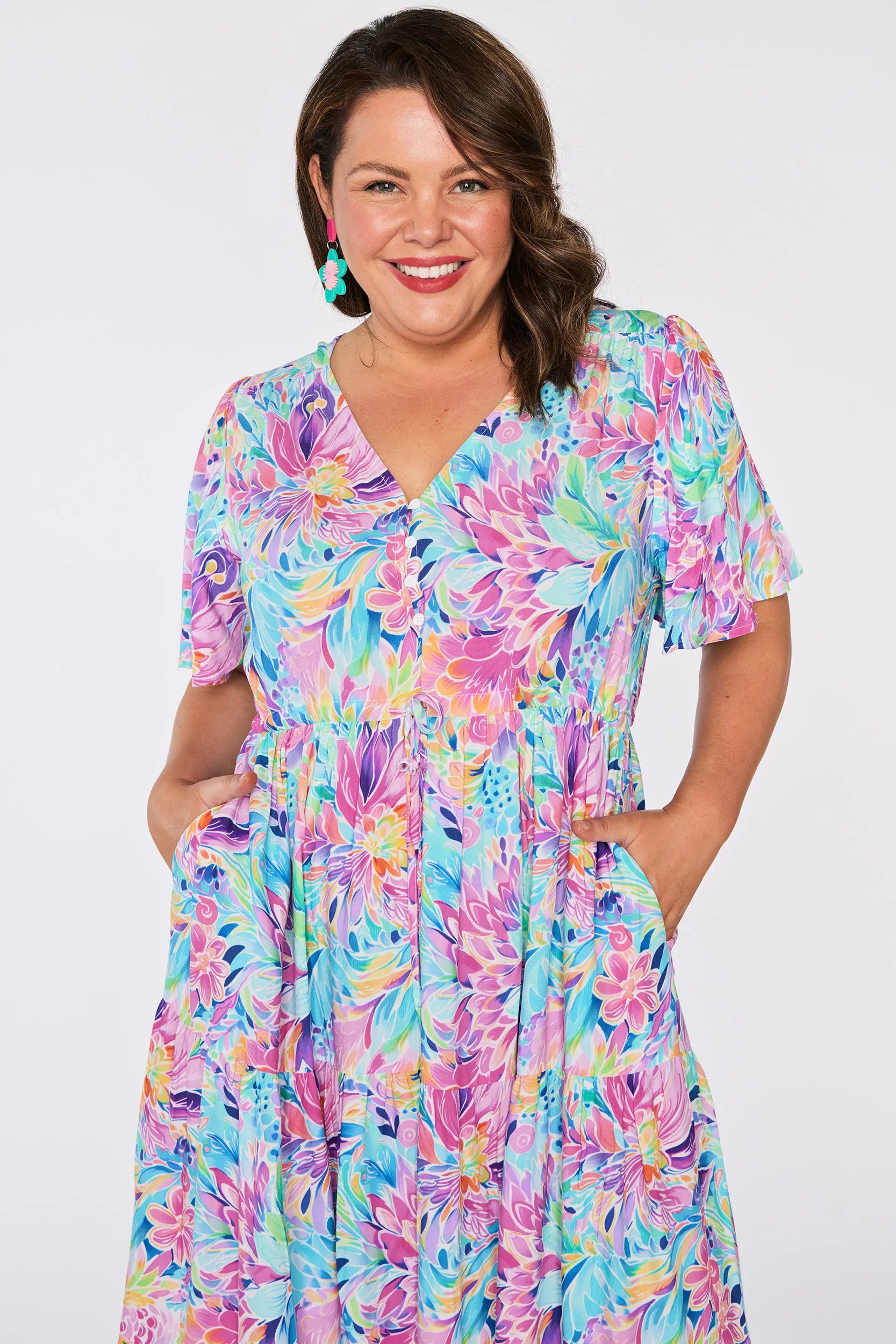 Alexia Rainbow Bloom Dress – Rainbow Bloom maxi dress
