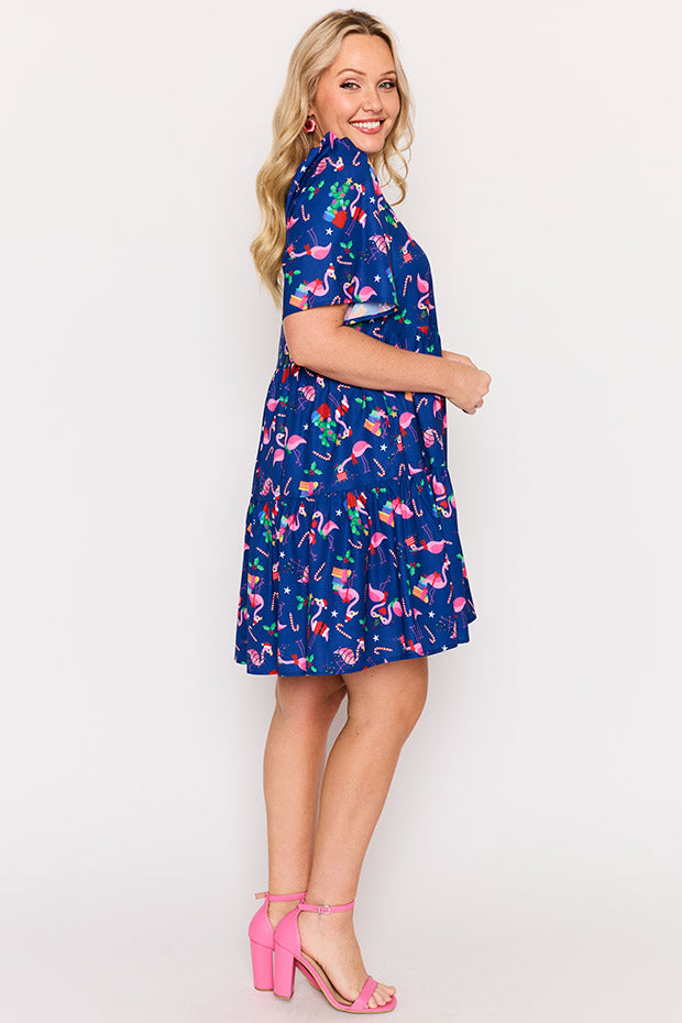 Jackson Flamingo Christmas Dress – Flamingo Christmas mini dress