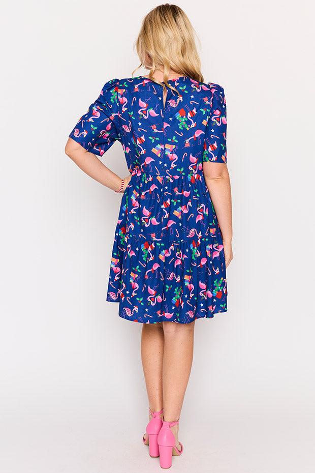 Jackson Flamingo Christmas Dress – Flamingo Christmas mini dress