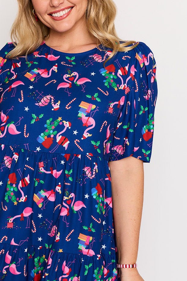 Jackson Flamingo Christmas Dress – Flamingo Christmas mini dress