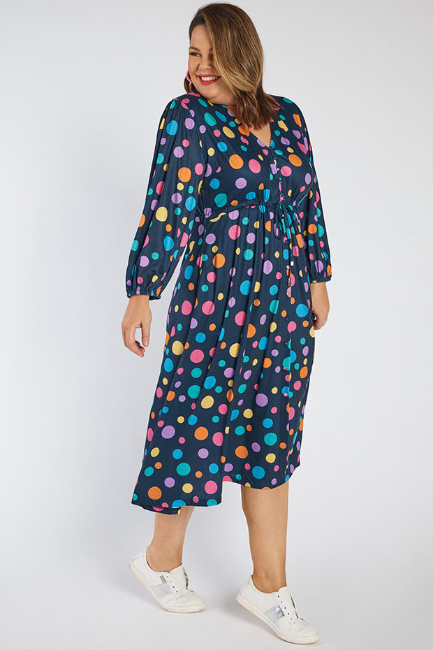 Kloe Multi Spot Dress – Multi Spot maxi dress