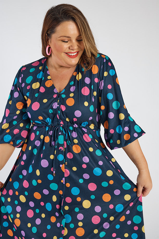 Kloe Multi Spot Dress – Multi Spot maxi dress