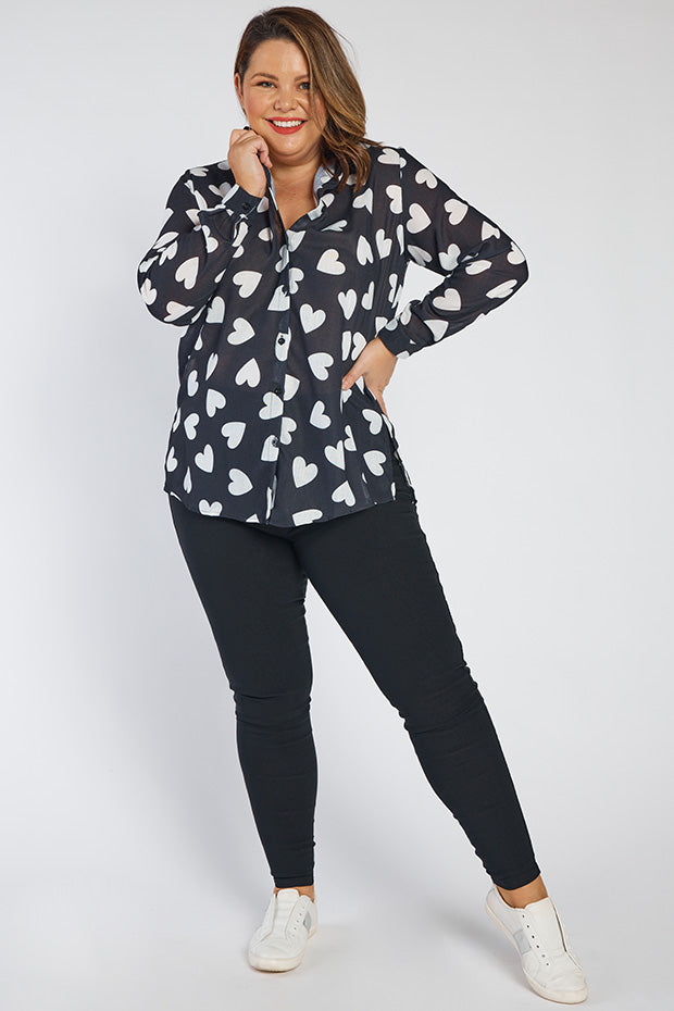 Cali Hearts a Flutter Shirt – Hearts a Flutter longline shirt