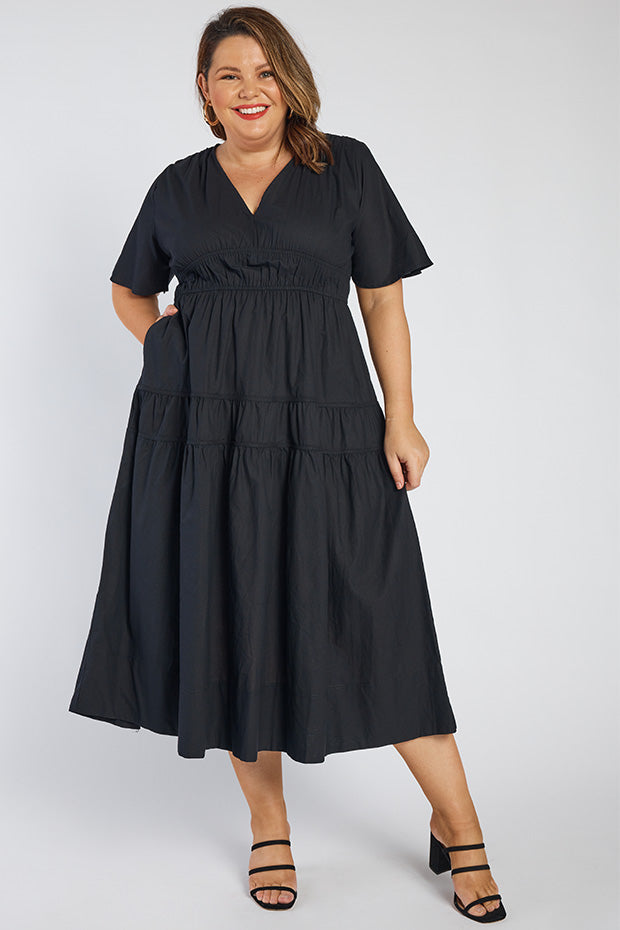 Kassidy Black Dress – Black midi dress