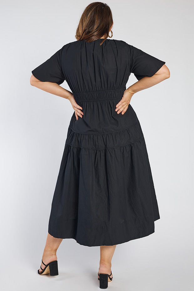 Kassidy Black Dress – Black midi dress
