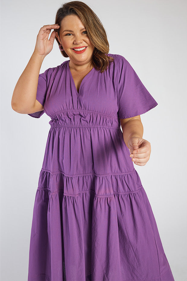 Kassidy Purple Dress – Purple midi dress