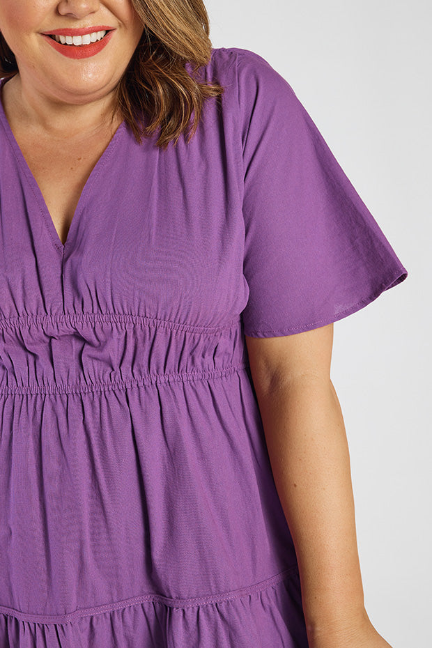Kassidy Purple Dress – Purple midi dress