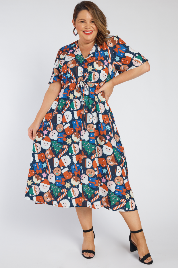 Marley Kawaii Kristmas Dress – Kawaii Kristmas midi dress