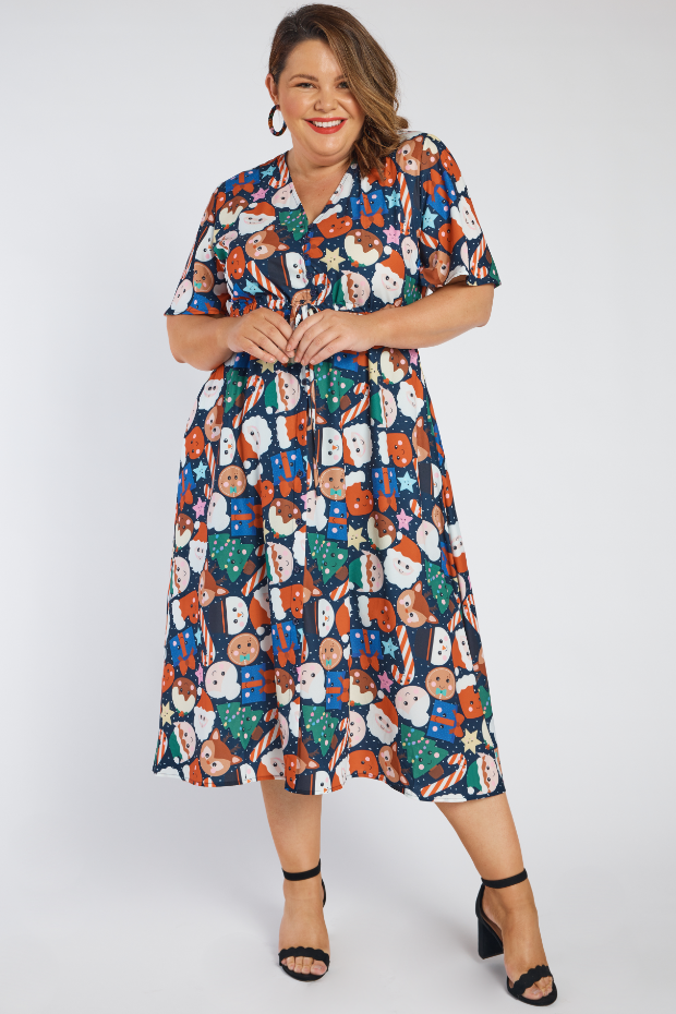 Marley Kawaii Kristmas Dress – Kawaii Kristmas midi dress