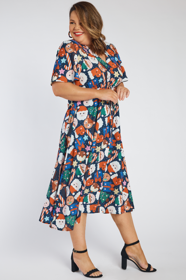 Marley Kawaii Kristmas Dress – Kawaii Kristmas midi dress