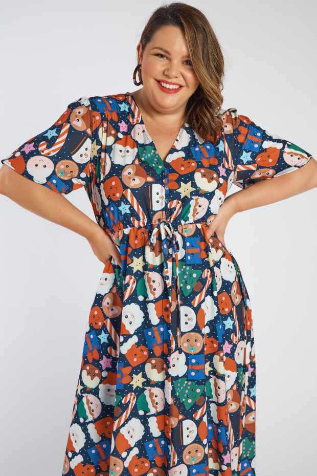 Marley Kawaii Kristmas Dress – Kawaii Kristmas midi dress