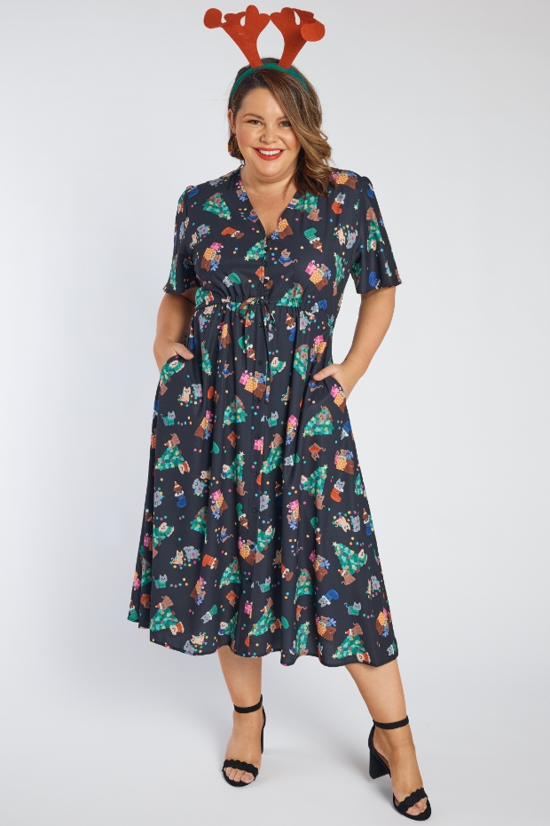 Marley Christmas Pets Dress – Christmas Pets midi dress