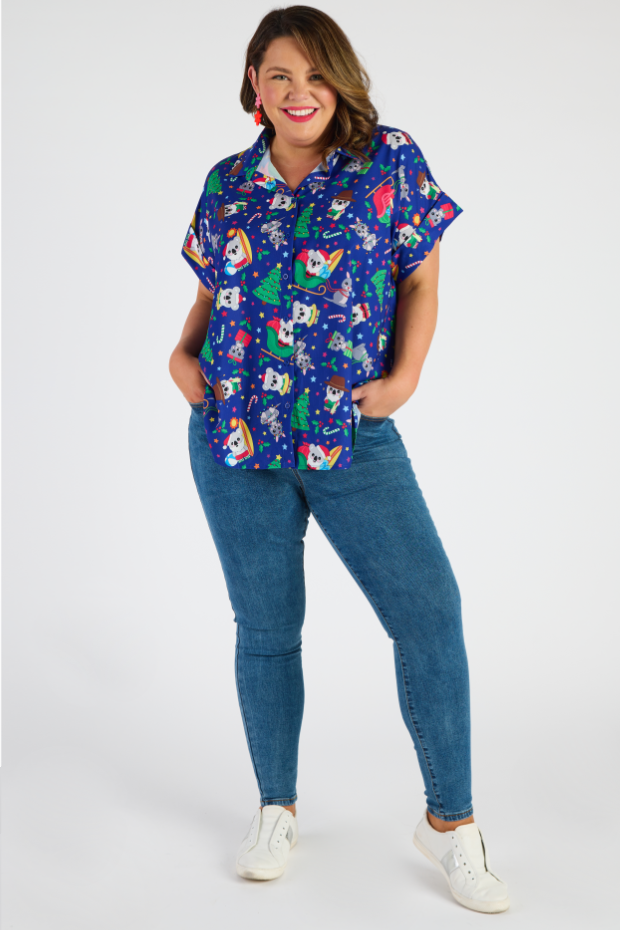 Belle Aussie Christmas Shirt – Aussie Christmas knee length dress