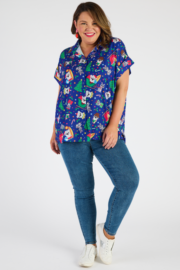 Belle Aussie Christmas Shirt – Aussie Christmas knee length dress