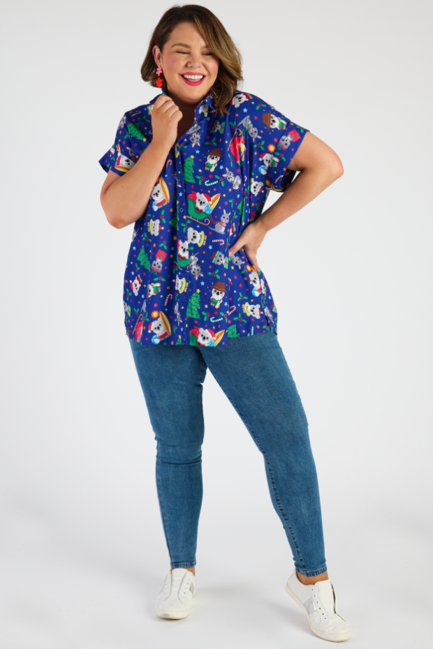Belle Aussie Christmas Shirt – Aussie Christmas knee length dress