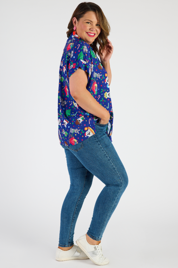 Belle Aussie Christmas Shirt – Aussie Christmas knee length dress