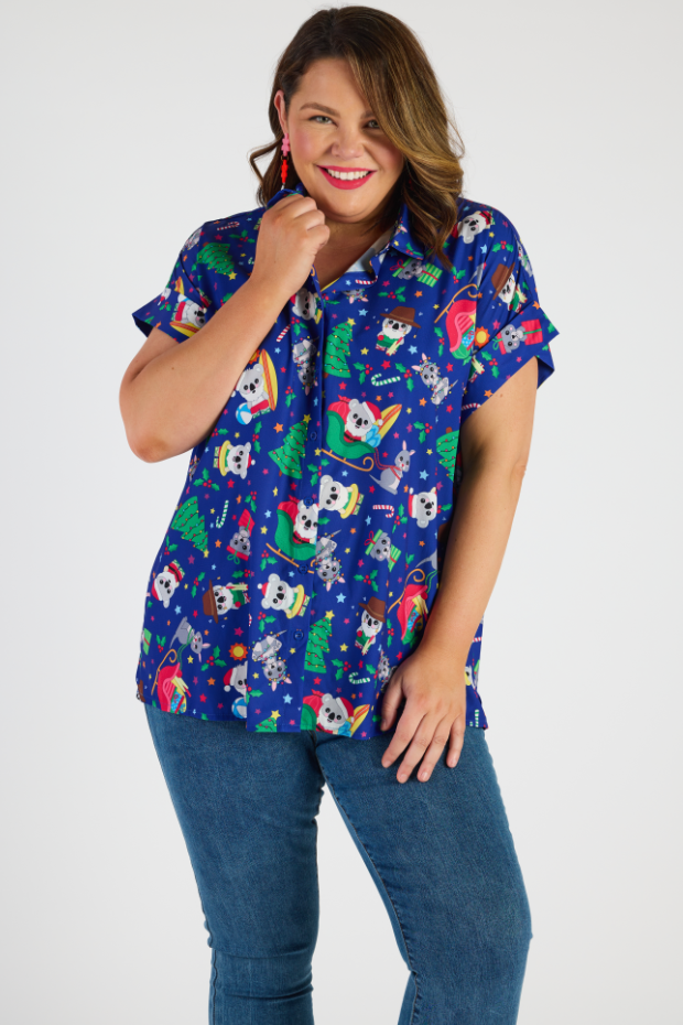 Belle Aussie Christmas Shirt – Aussie Christmas knee length dress