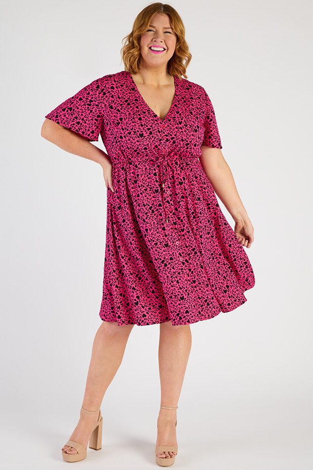 Jaz Animal Hearts Dress – Animal Hearts knee length dress