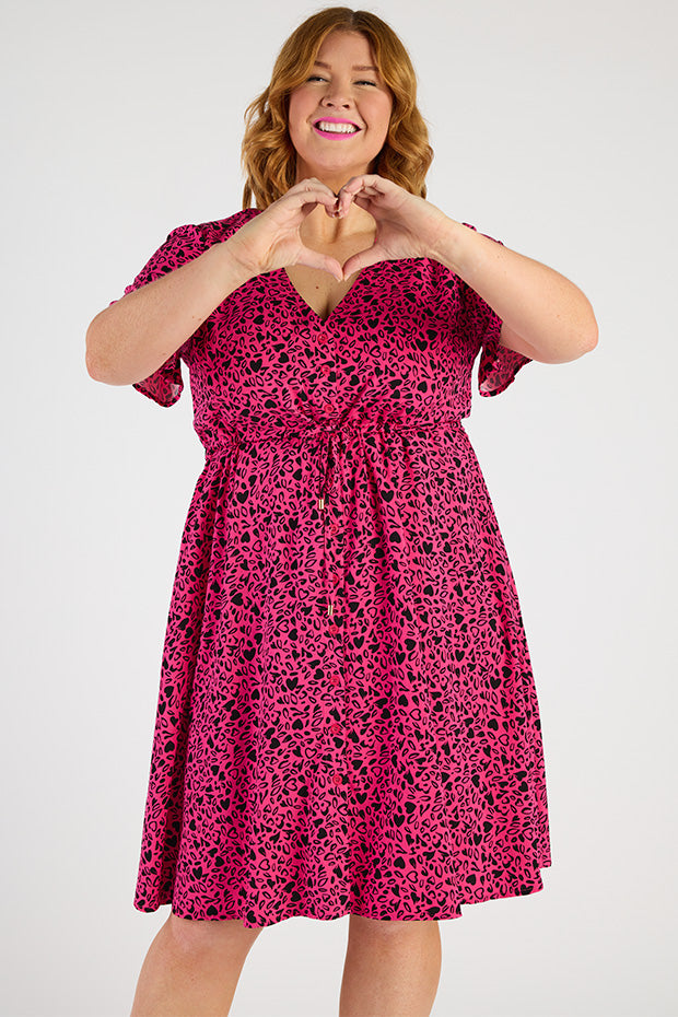 Jaz Animal Hearts Dress – Animal Hearts knee length dress