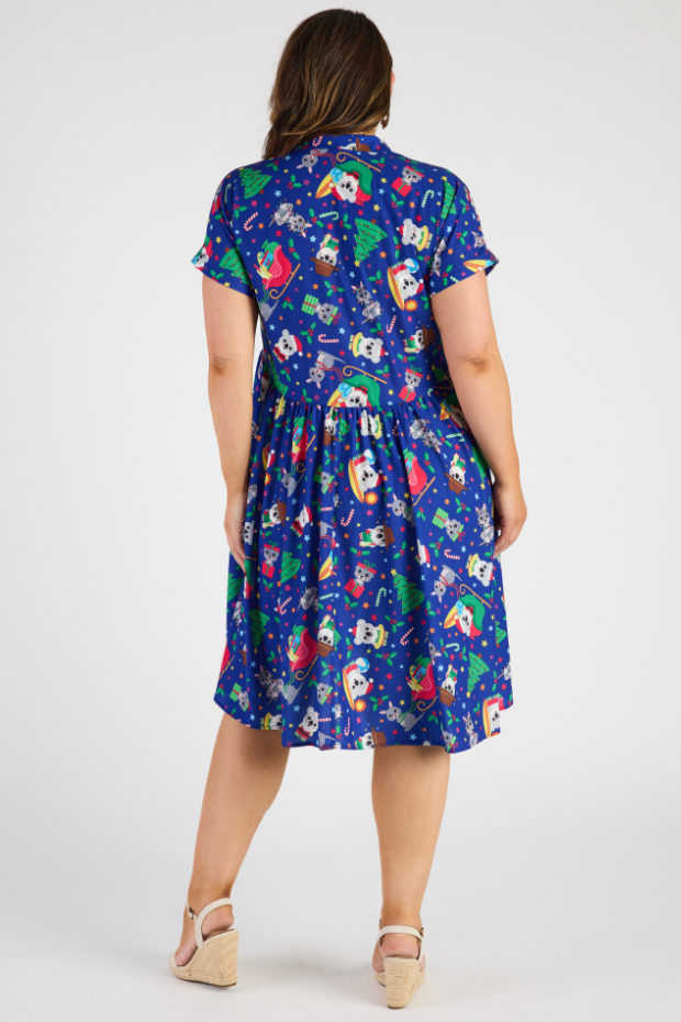 Frankie Aussie Christmas Dress – Aussie Christmas shirt dress