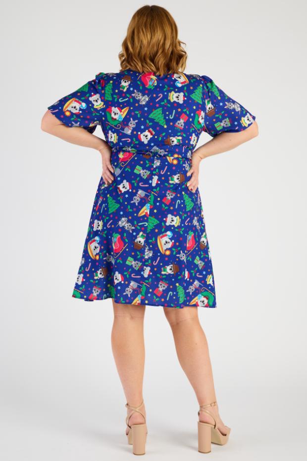 Siena Aussie Christmas Dress – Aussie Christmas knee length dress