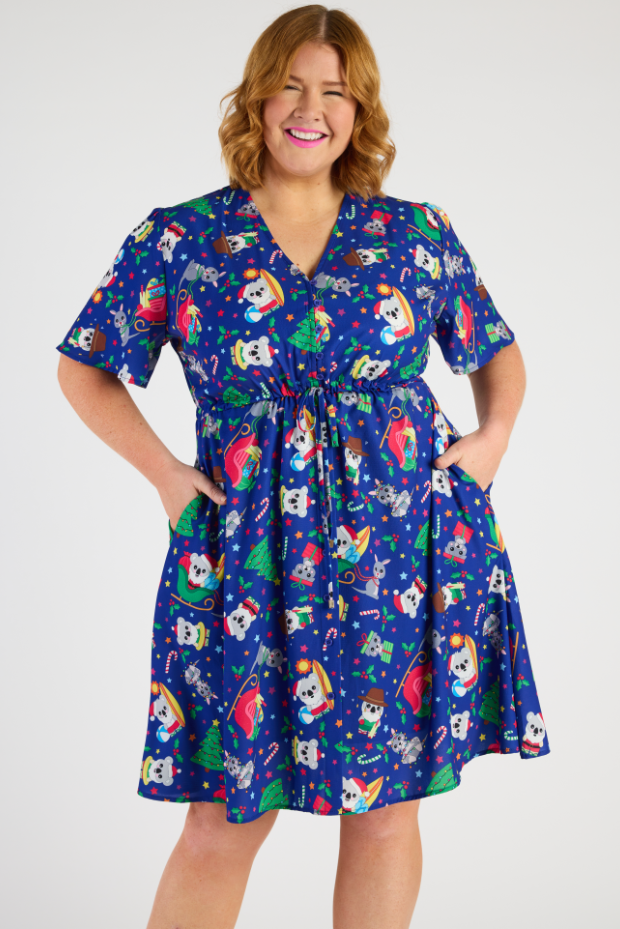 Siena Aussie Christmas Dress – Aussie Christmas knee length dress