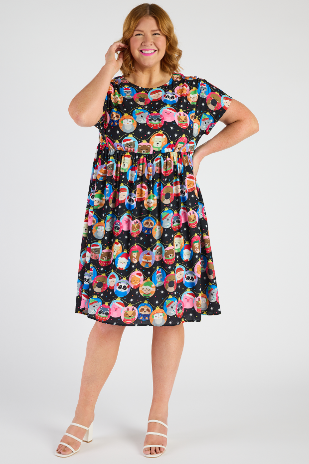 Bam Bauble Christmas Dress – Bauble Christmas midi dress