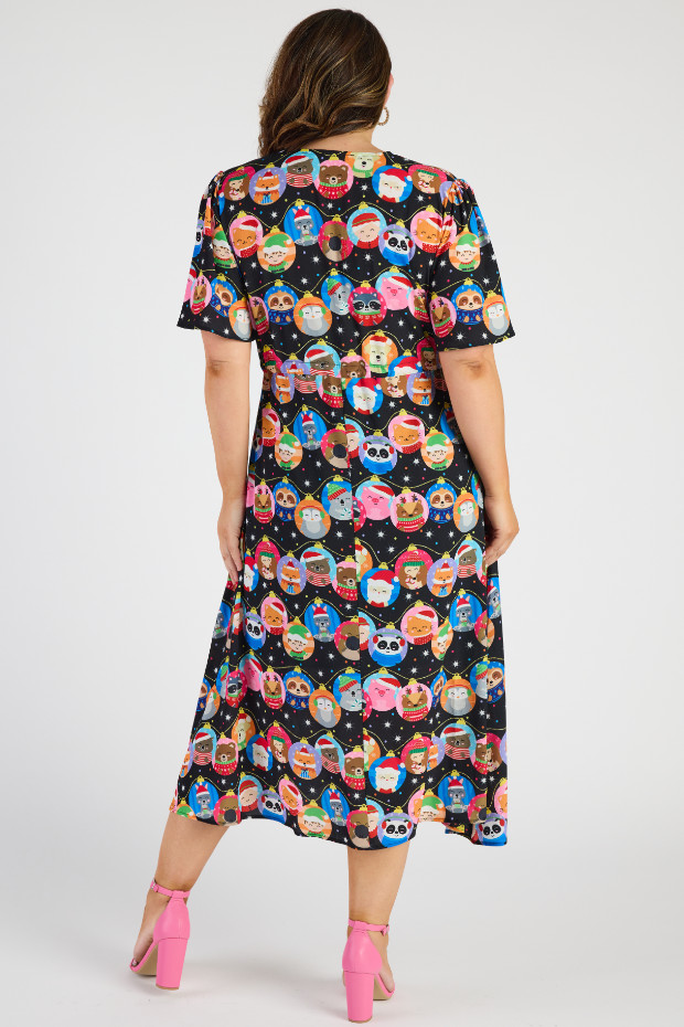 Marley Bauble Christmas Dress – Bauble Christmas midi dress