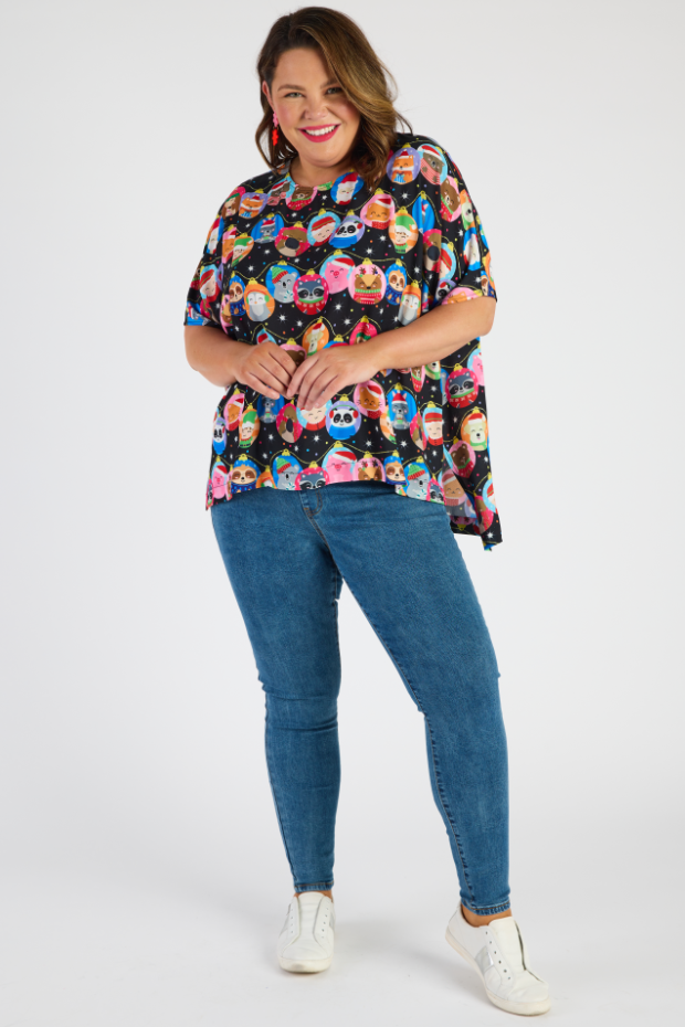 Serena Bauble Christmas Top – Bauble Christmas loose top