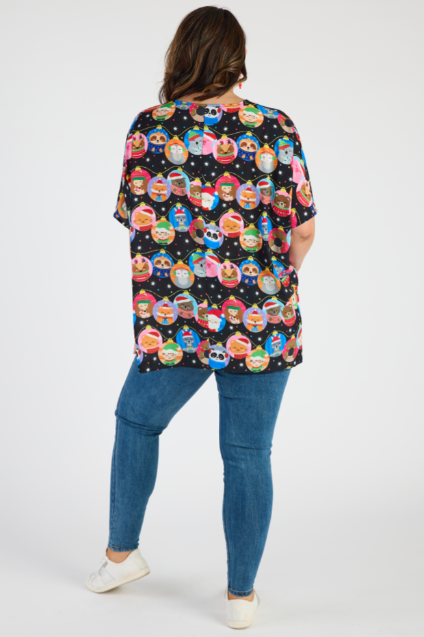 Serena Bauble Christmas Top – Bauble Christmas loose top