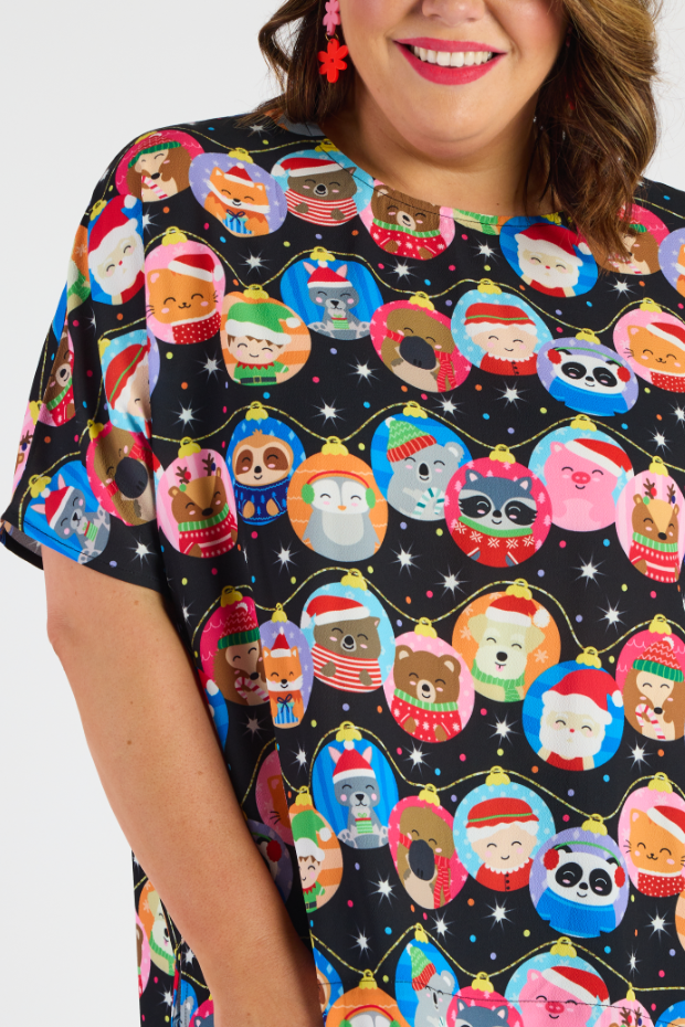 Serena Bauble Christmas Top – Bauble Christmas loose top