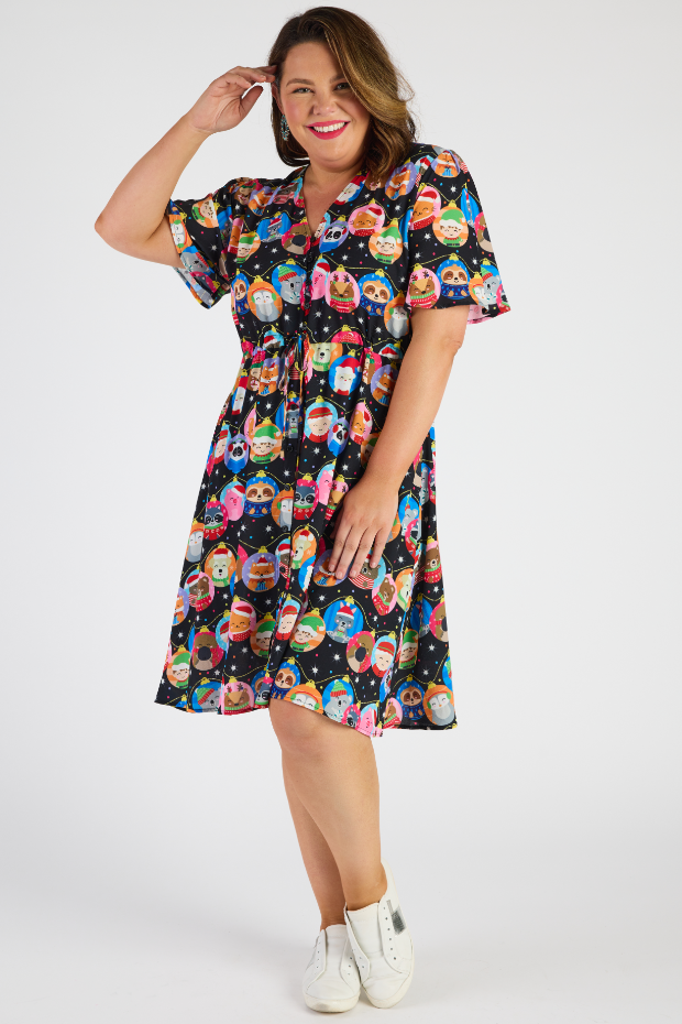 Siena Bauble Christmas Dress – Bauble Christmas knee length dress