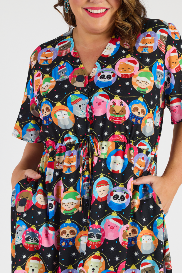 Siena Bauble Christmas Dress – Bauble Christmas knee length dress
