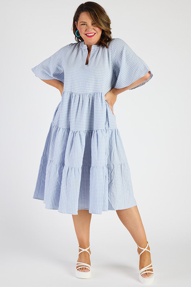 Birdie Gingham Blue Dress | Little Party Dress Birdie Gingham Blue Dress | Little Party Dress