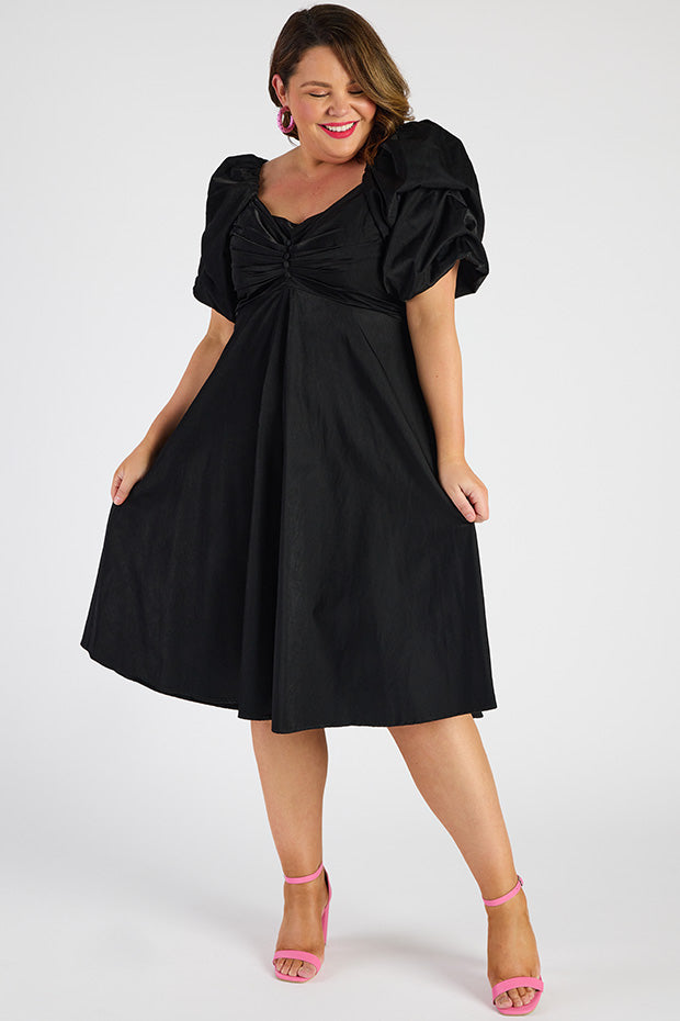 Demi Black Dress – Black midi dress
