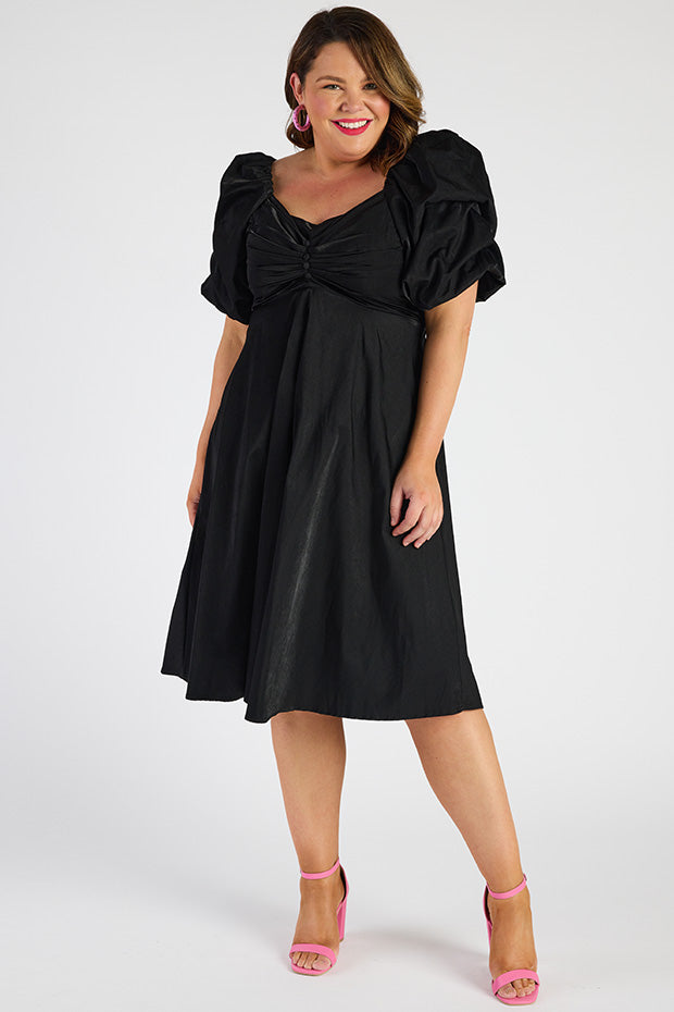Demi Black Dress – Black midi dress
